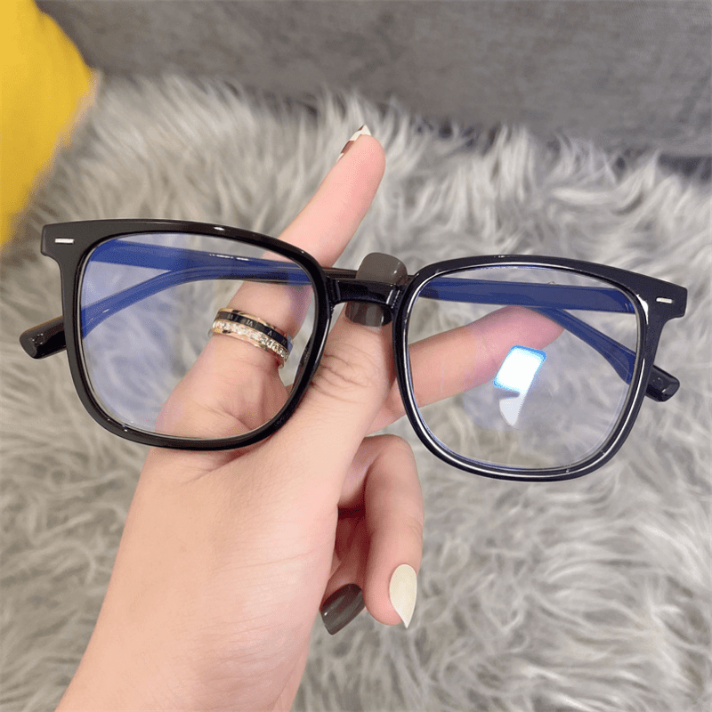 Square Frame Anti Light Flat Mirrors Glasses For Women