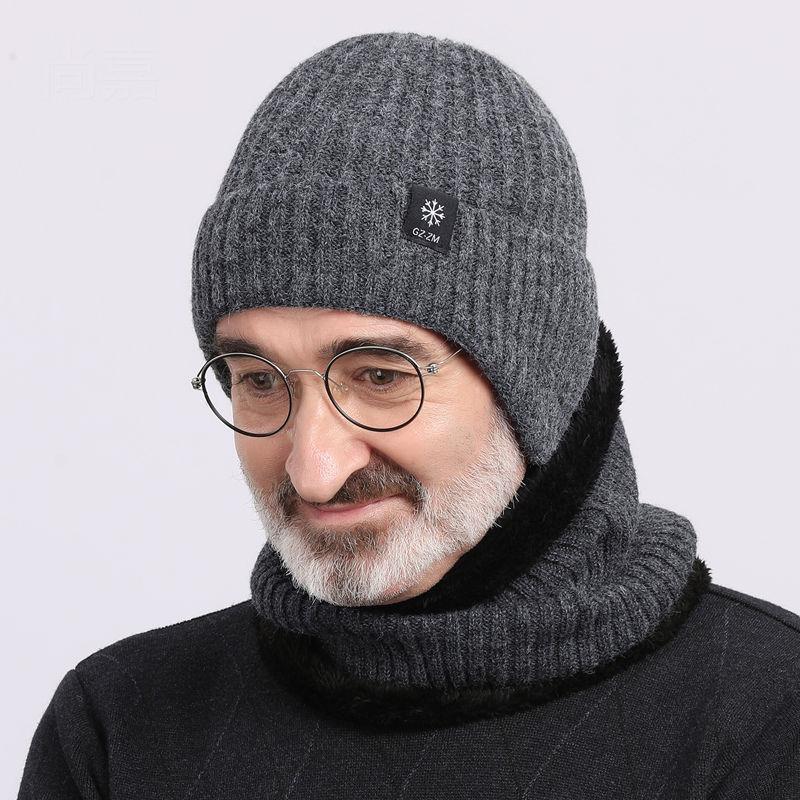 Men's Winter Warm Thick Knitted Woolen Hat For Middle-aged And Elderly
