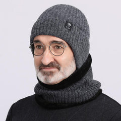 Men's Winter Warm Thick Knitted Woolen Hat For Middle-aged And Elderly
