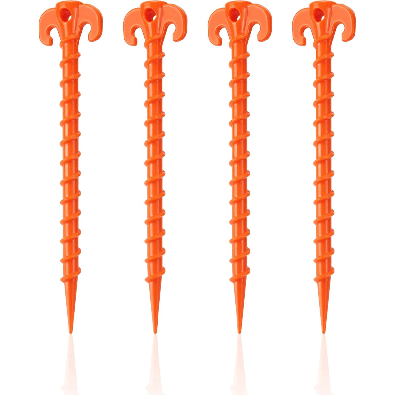 4 Pack Heavy Duty Tent Stakes Canopy Anchor Beach Tent Screws