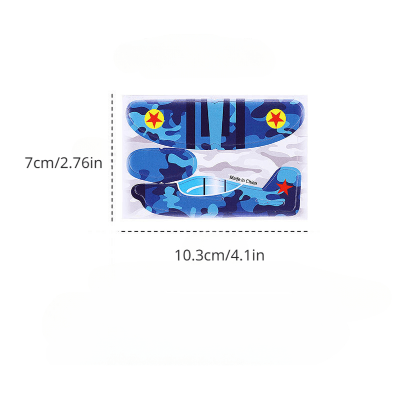 10pcs Cartoon Mini Foam Plane DIY Jigsaw Puzzle Toy for Kids