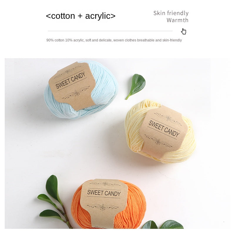 100m Colored Organic Cotton Yarn 50g