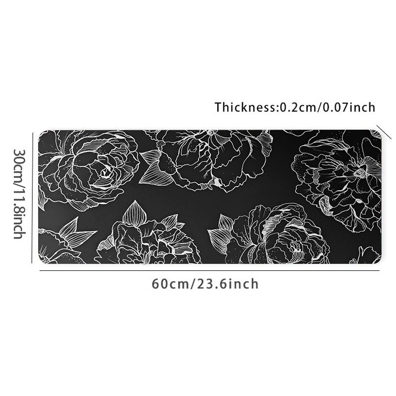 Flower Mouse Pad & Line Mouse Pad Non-slip Waterproof Office Game Mat
