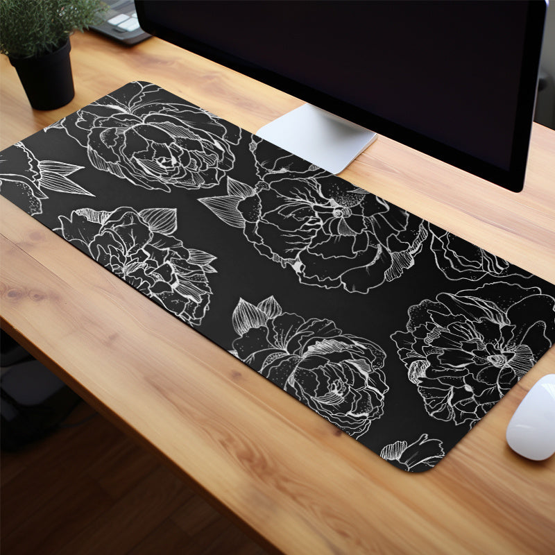 Flower Mouse Pad & Line Mouse Pad Non-slip Waterproof Office Game Mat