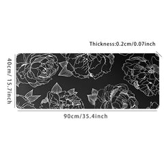 Flower Mouse Pad & Line Mouse Pad Non-slip Waterproof Office Game Mat