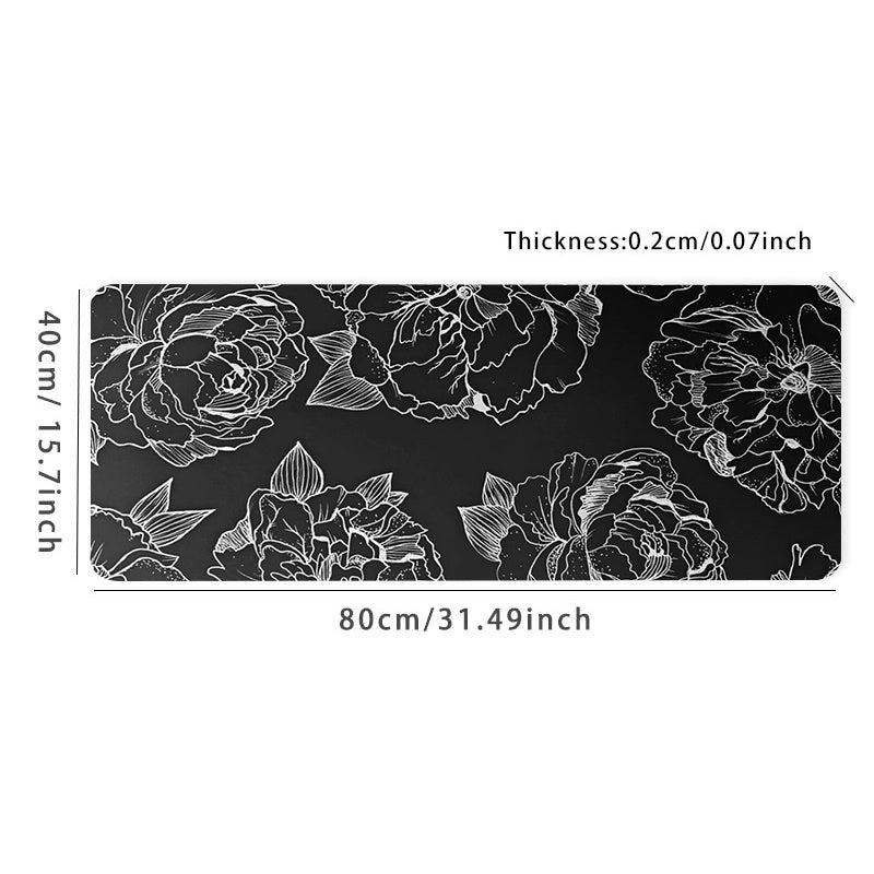 Flower Mouse Pad & Line Mouse Pad Non-slip Waterproof Office Game Mat