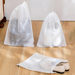 20pcs Non Woven Shoe Storage Bag Drawstring Portable Travel Organization