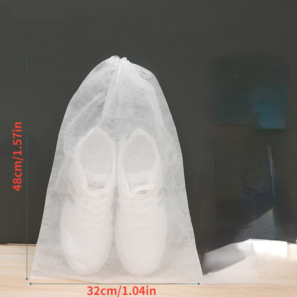 20pcs Non Woven Shoe Storage Bag Drawstring Portable Travel Organization