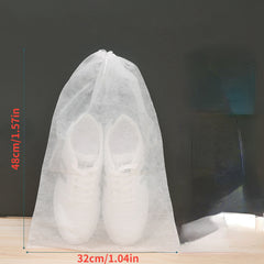 20pcs Non Woven Shoe Storage Bag Drawstring Portable Travel Organization
