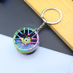 Traffic Signal Green Light Car Turbo Motorcycle Keychain
