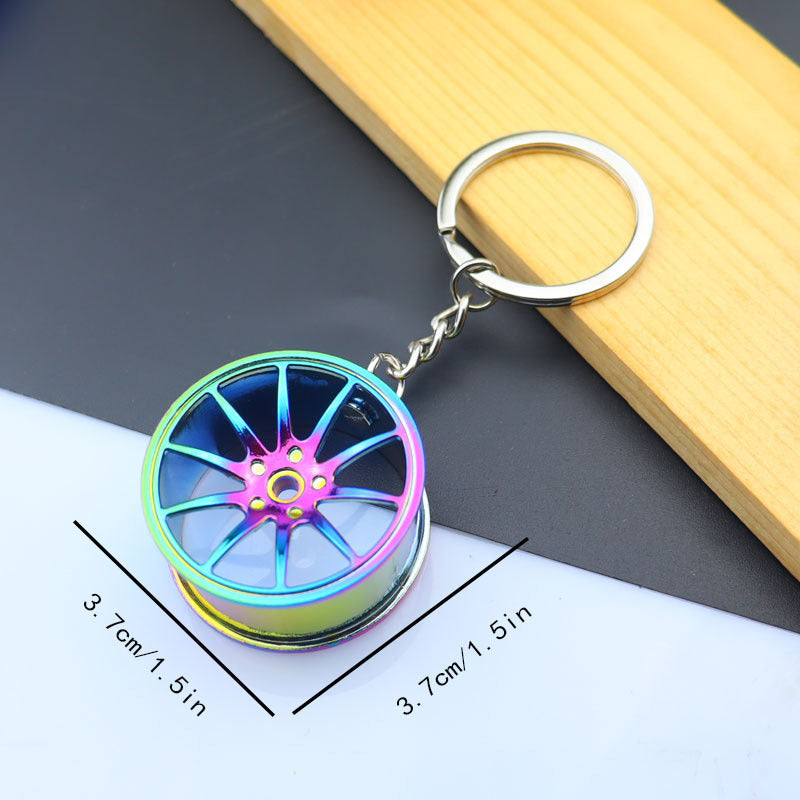 Traffic Signal Green Light Car Turbo Motorcycle Keychain