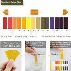 3pcs PH 1-14 Test Paper 240 Strips PH Test Storage Case Saliva Urine Water