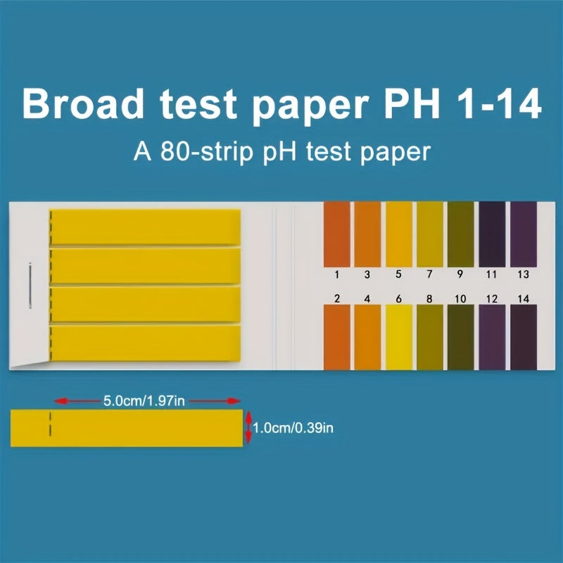3pcs PH 1-14 Test Paper 240 Strips PH Test Storage Case Saliva Urine Water