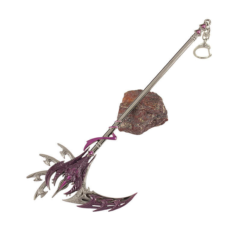 Magic Sickle Model Metal Keychain Bag Backpack Car Key Pendant Gift