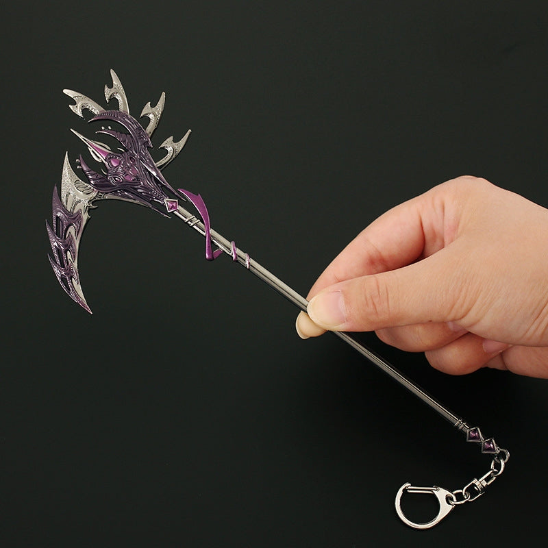 Magic Sickle Model Metal Keychain Bag Backpack Car Key Pendant Gift