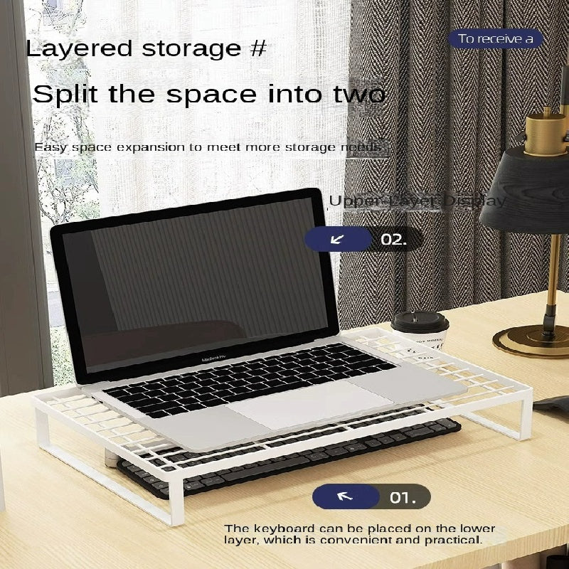 Desktop Computer Riser Laptop Stand Grill