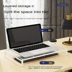 Desktop Computer Riser Laptop Stand Grill