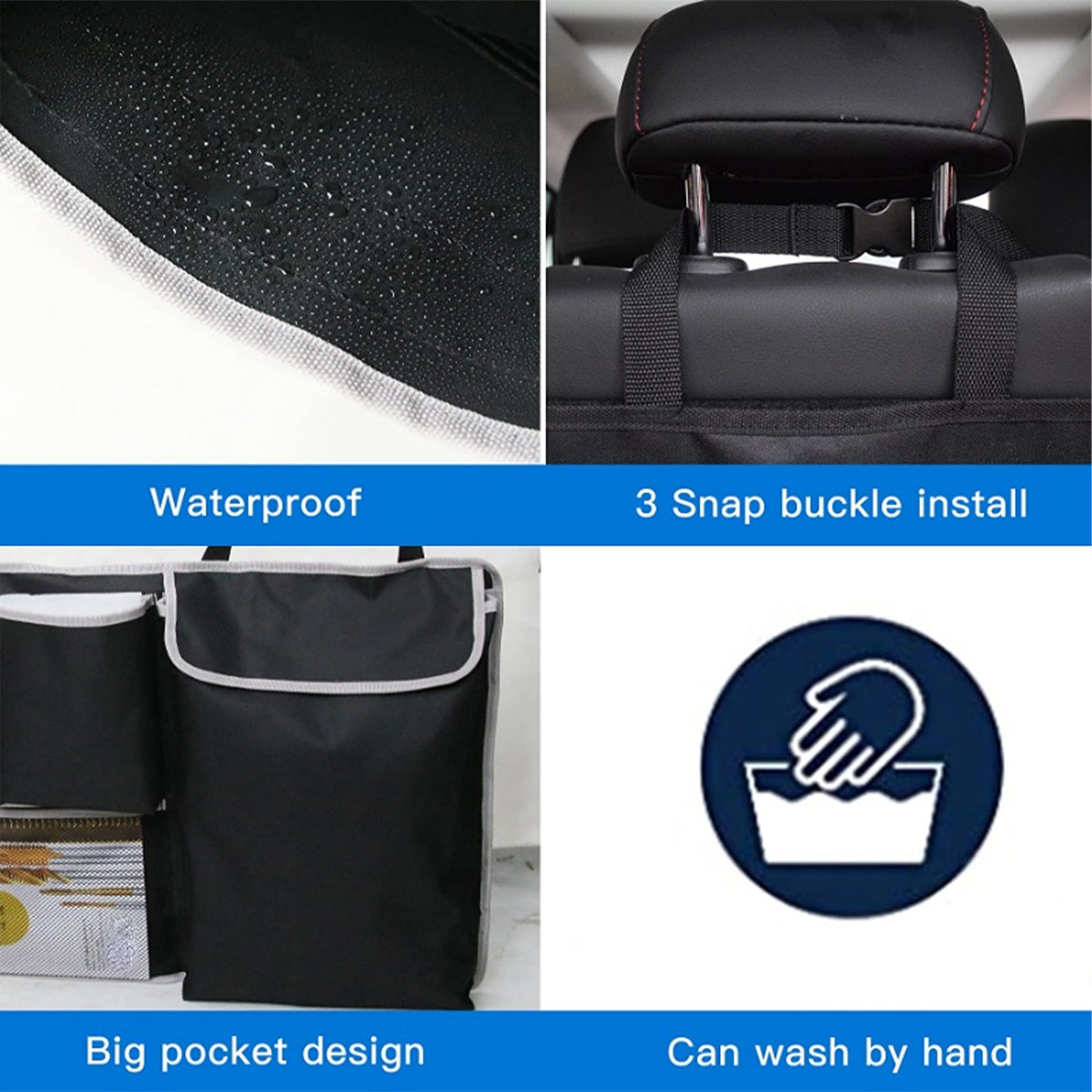 Car Seat Back Storage Bag Large Capacity Organizer Space Saving