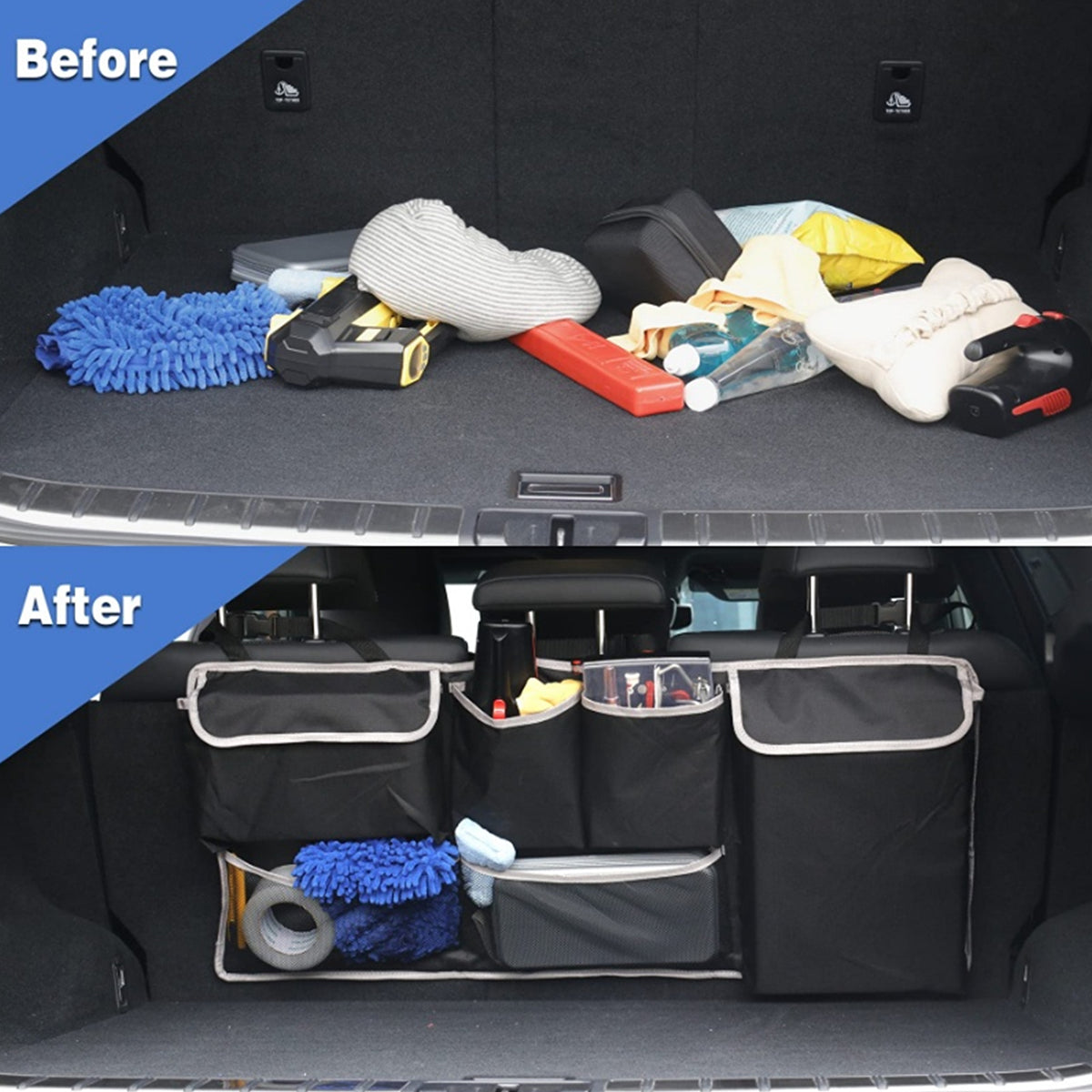 Car Seat Back Storage Bag Large Capacity Organizer Space Saving