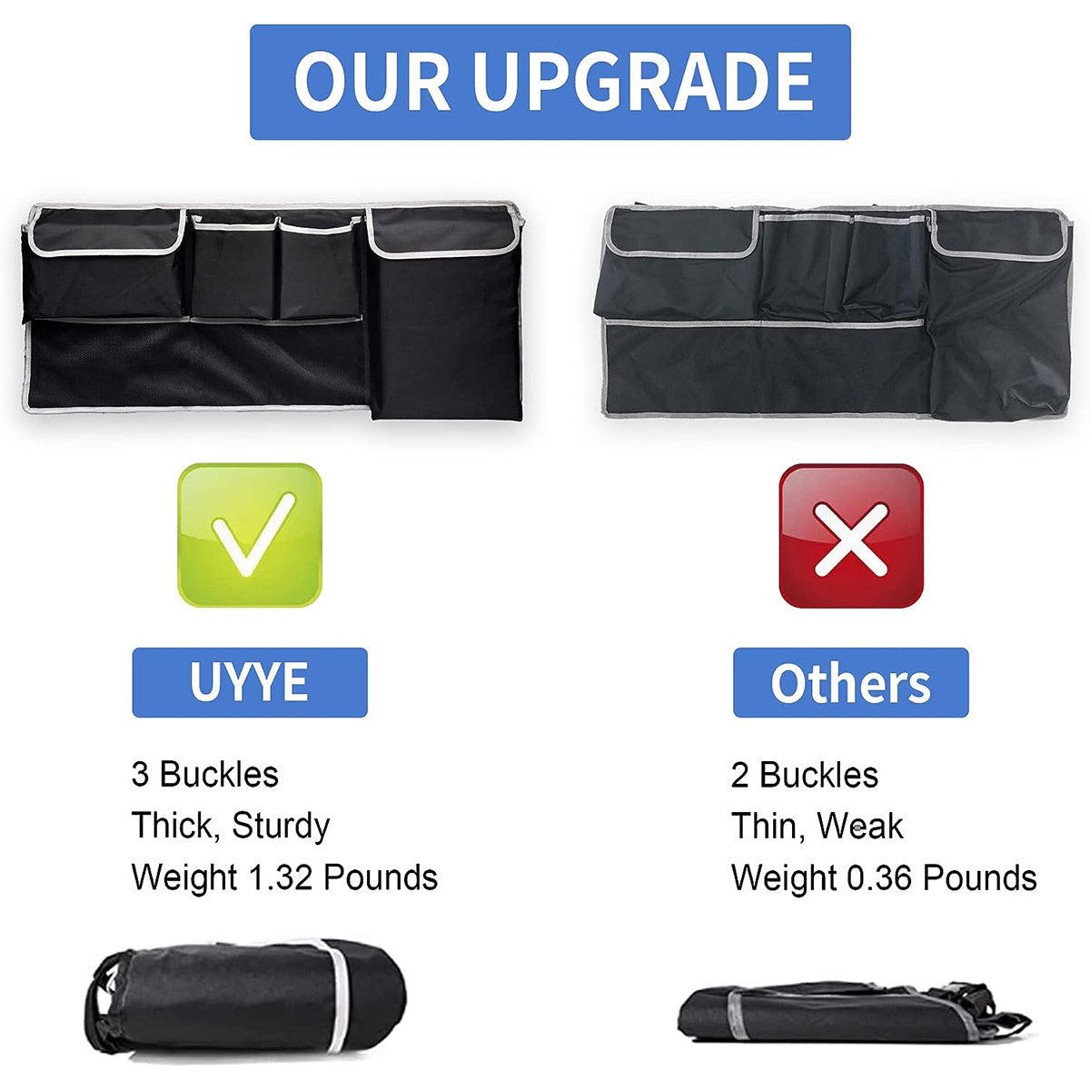 Car Seat Back Storage Bag Large Capacity Organizer Space Saving