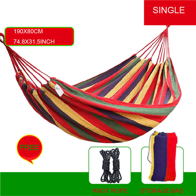 Canvas Hanging Hammock for Outdoor Camping and Garden Travel