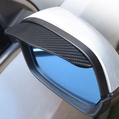 Carbon Fiber Car Rearview Mirror Rain Cover Shield Eyebrow