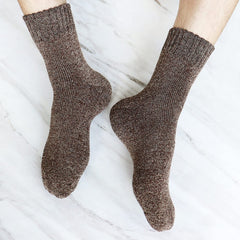 5 Pairs Wool Warm Mid-calf Socks Men Women
