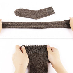 5 Pairs Wool Warm Mid-calf Socks Men Women