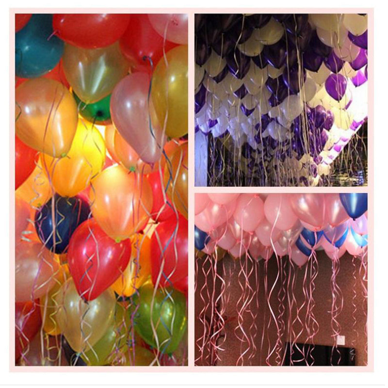 10 Rolls Balloon Ribbon Party Wedding Accessorie Balloon Chain Satin Ribbons