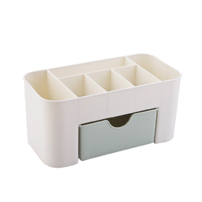 6 Compartment Desktop Storage Box Plastic Organizer Drawer