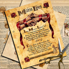 16pcs Large Size Retro Magical Spell Paper for DIY Gift Backgrounds