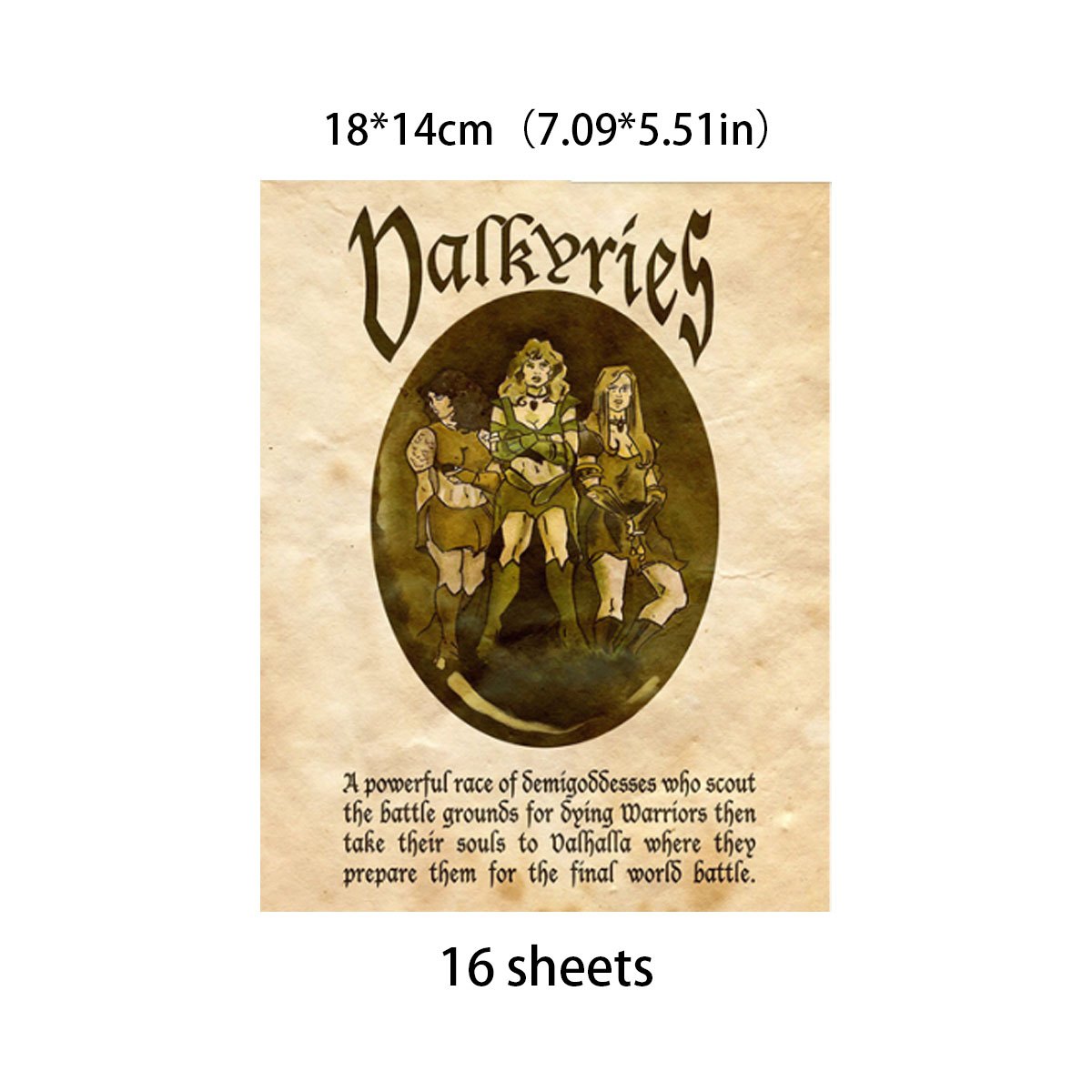 16pcs Large Size Retro Magical Spell Paper for DIY Gift Backgrounds