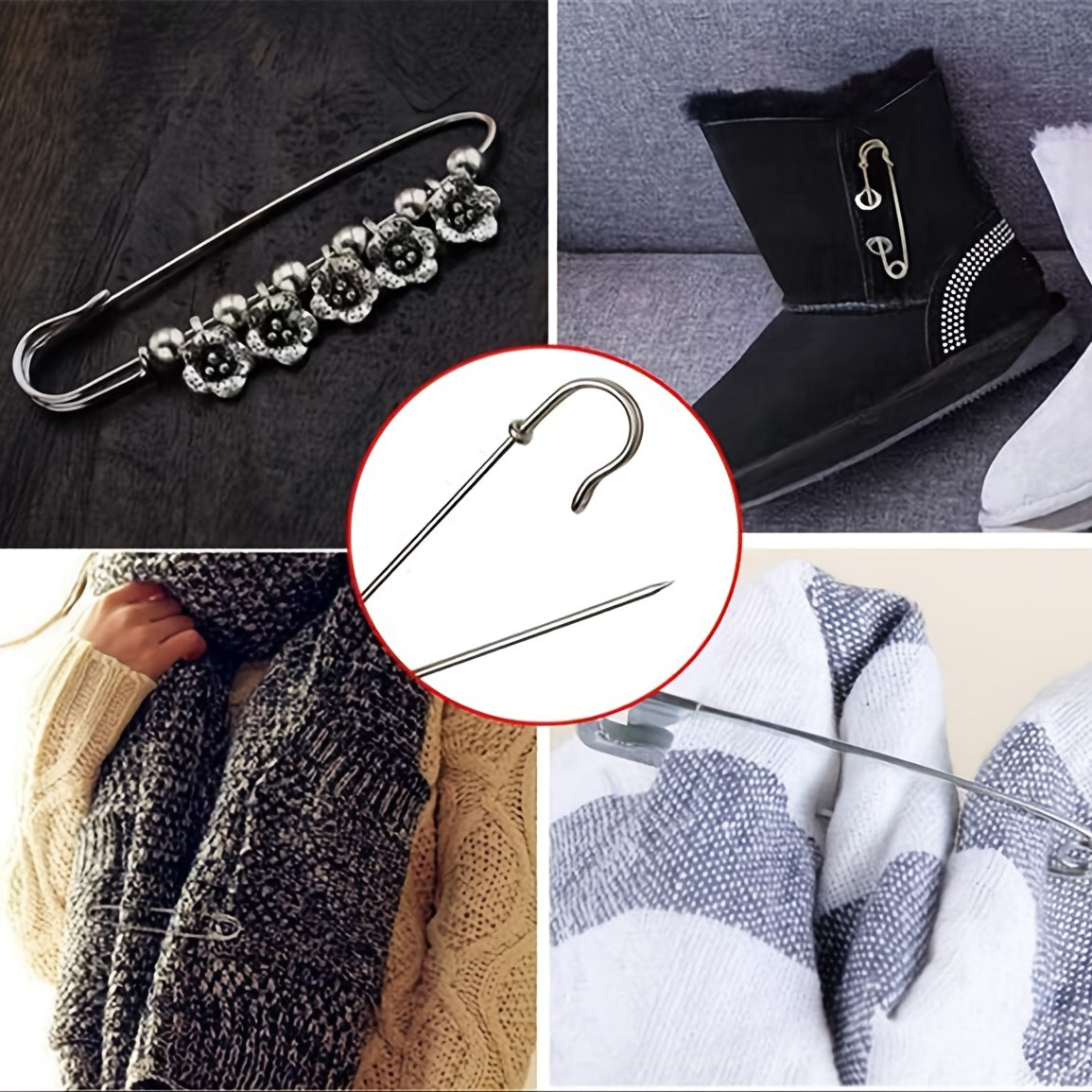 30pcs Large Safety Pin for Carpet, Clothing and Shawl