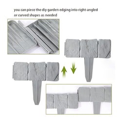6pcs Plastic Garden Landscape Edging Border Fence