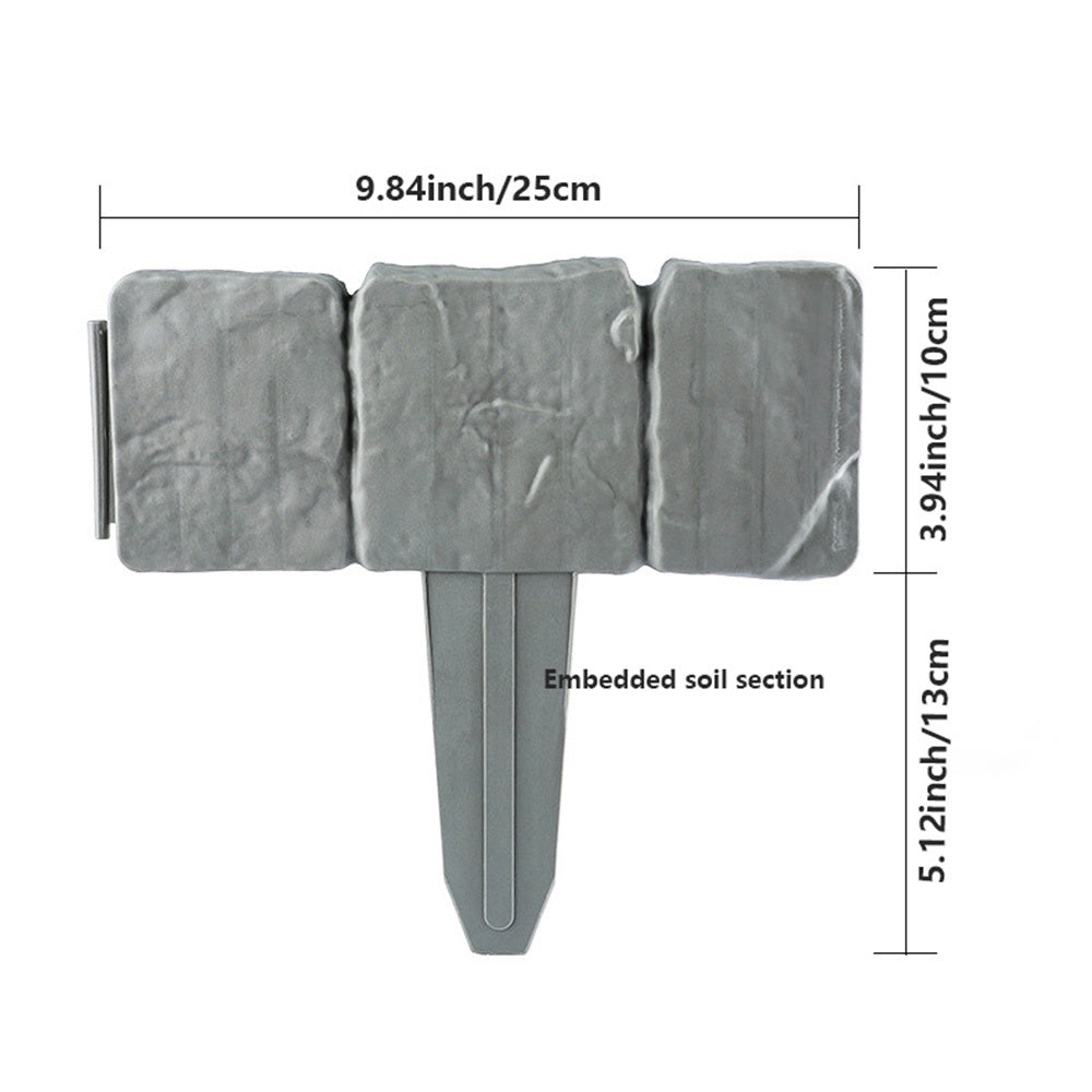 6pcs Plastic Garden Landscape Edging Border Fence