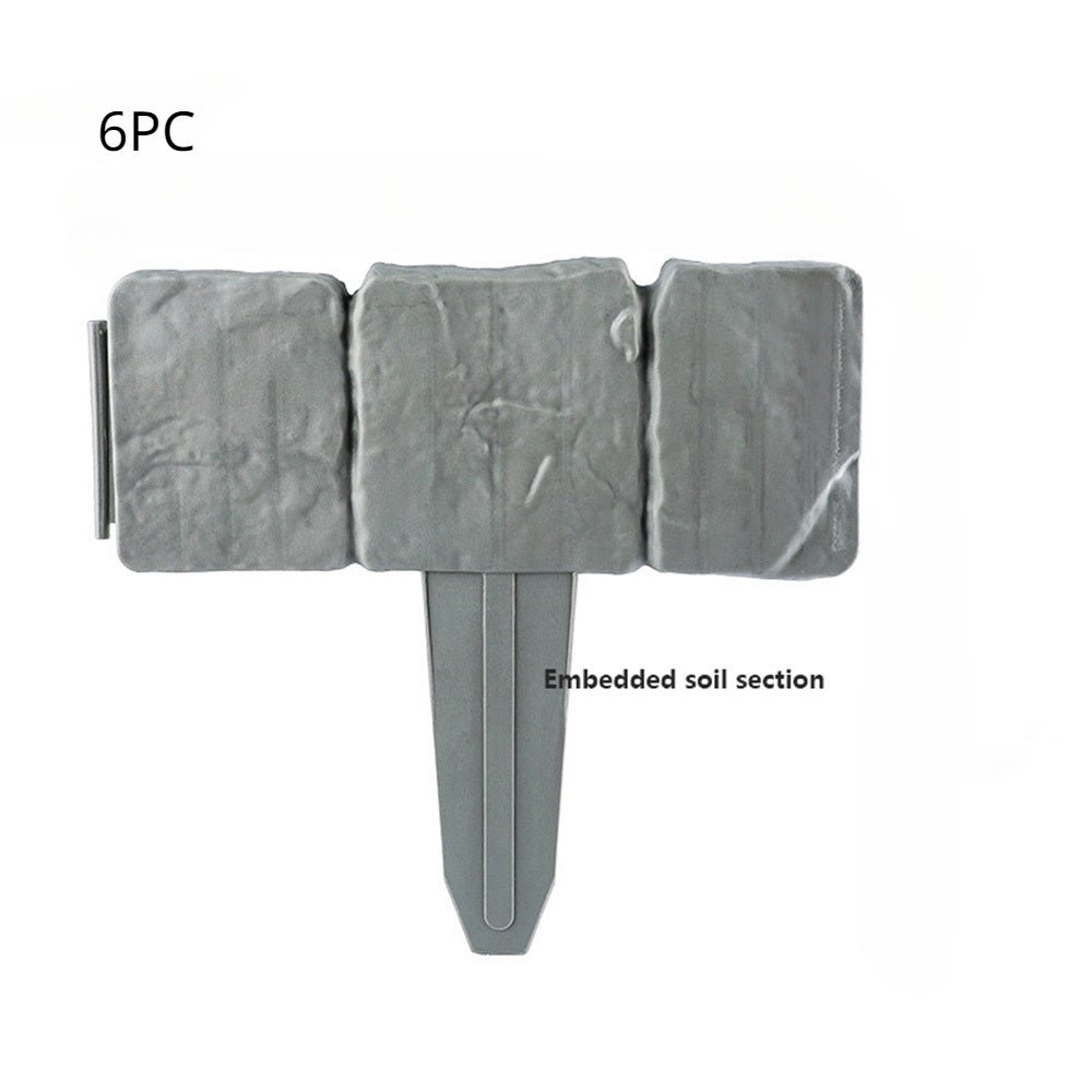 6pcs Plastic Garden Landscape Edging Border Fence