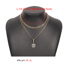 Double Layer Necklace Clavicle Chain Jewelry Gift Women