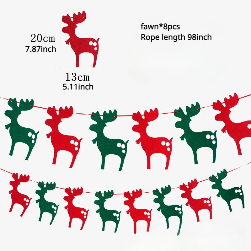 Non woven Christmas Pull Bunting Decorations