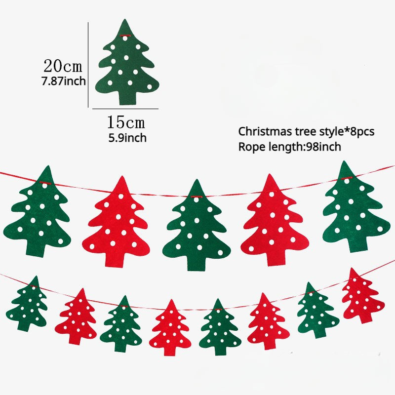 Non woven Christmas Pull Bunting Decorations
