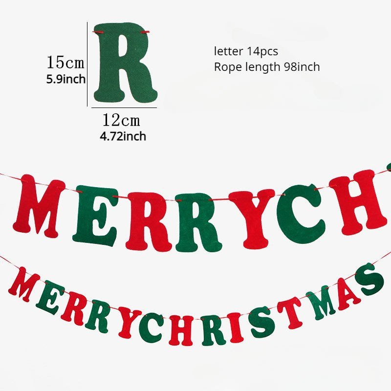 Non woven Christmas Pull Bunting Decorations