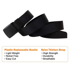 Men's Canvas Belt with Automatic Buckle for Outdoor Climbing