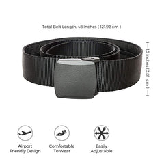 Men's Canvas Belt with Automatic Buckle for Outdoor Climbing