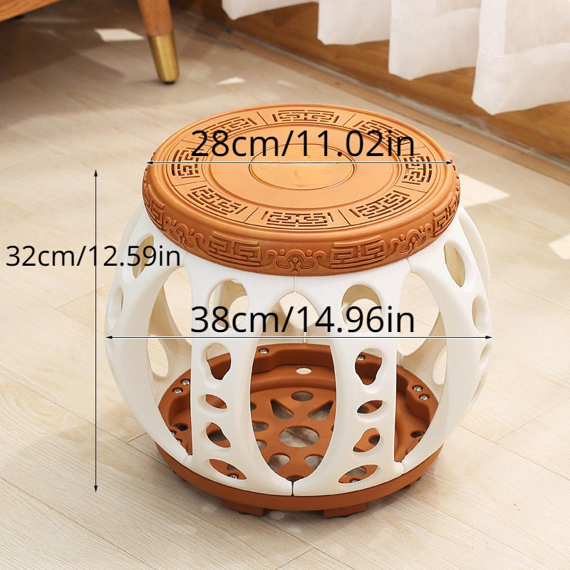 Antique Round Ceramic Garden Stool Decorative Side Table