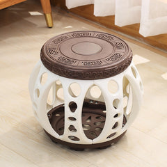 Antique Round Ceramic Garden Stool Decorative Side Table