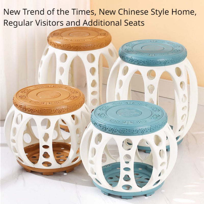 Antique Round Ceramic Garden Stool Decorative Side Table