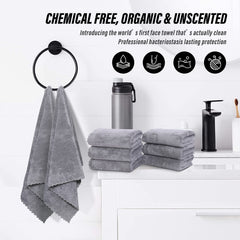 5pcs Microfiber Hand Towels Set 34x8inch Highly Absorbent Towels
