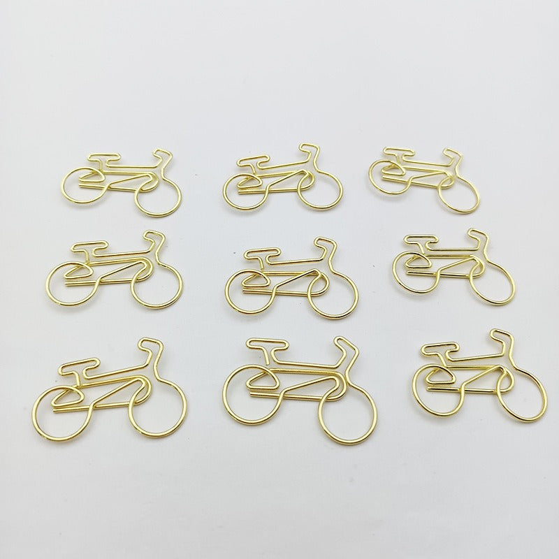 20pcs Metal Paper Clips Bicycle Bookmarks Office School Mix Colors