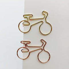 20pcs Metal Paper Clips Bicycle Bookmarks Office School Mix Colors
