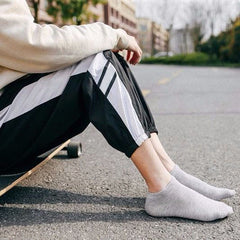5 Pairs Comfy Ankle Socks Solid Ankle Sock Pack Men's Stockings