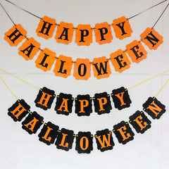 Halloween Banner Bat Witch Triangle Flag Spider Ball Pumpkin Decoration